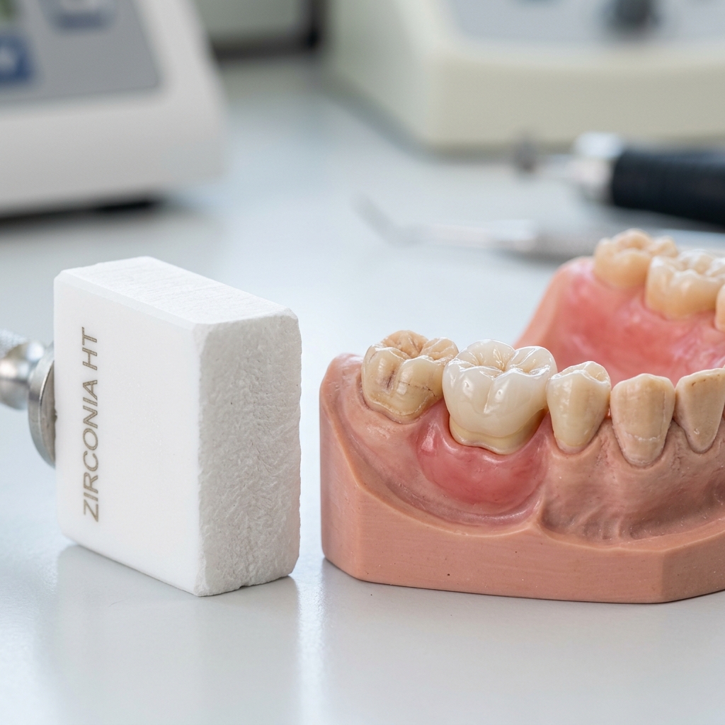 Monolithic Zirconia HT block for high strength posterior molars