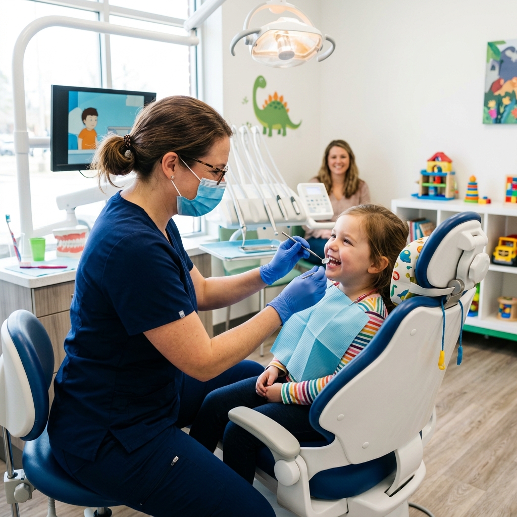 Pediatric dental check-up at HCMC Dental