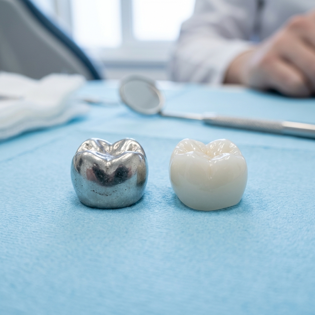 Stainless steel and zirconia pediatric crowns