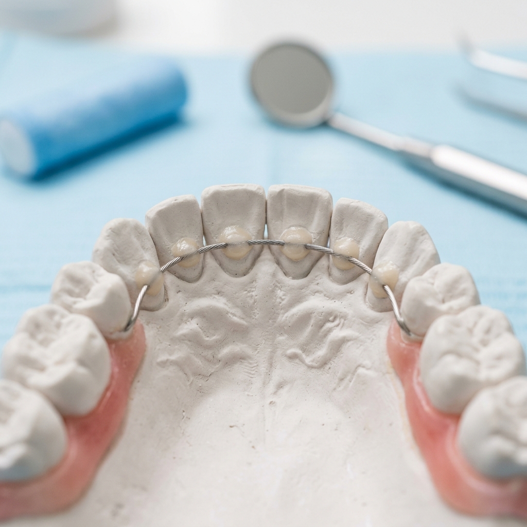 Before and After Case 12: Dual Retention (Fixed Wire + Essix) for Expat Patient