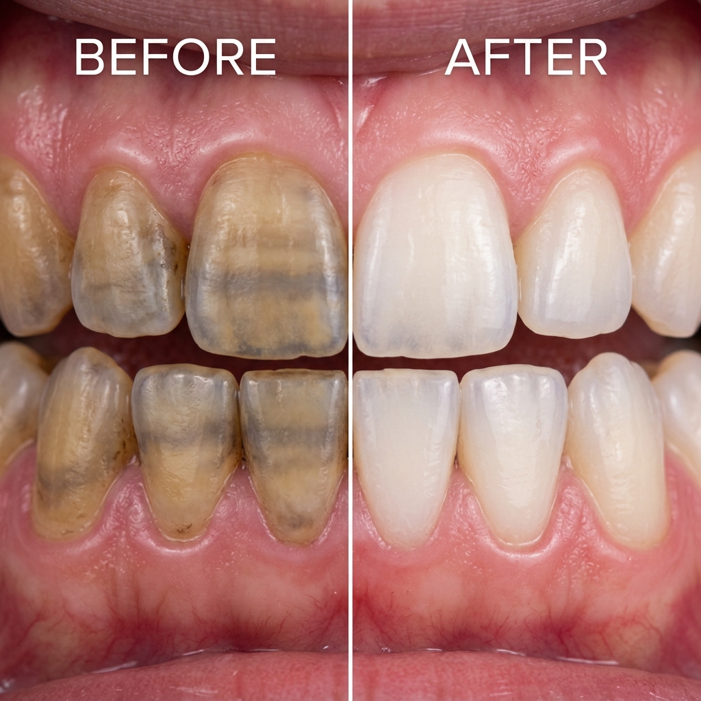 Before and After Case 8: Professional Zoom Laser Teeth Whitening