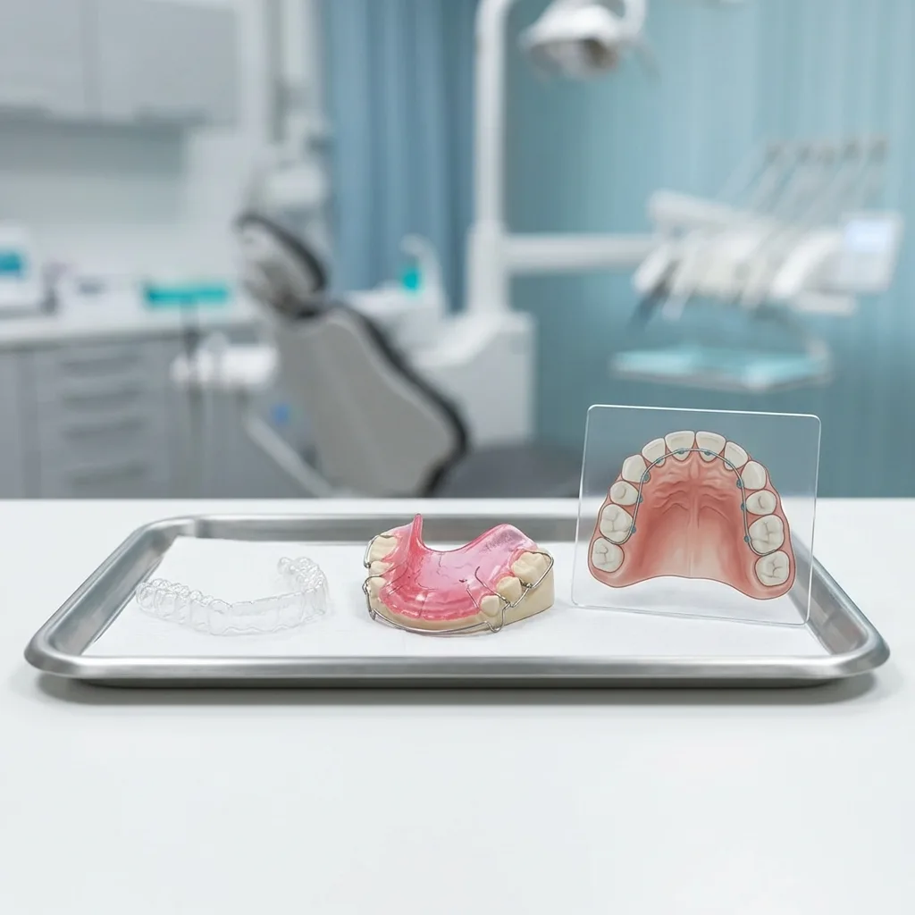 Custom Orthodontic Retainers at HCMC Dental Clinic — Essix clear, Hawley wire, and Fixed permanent options
