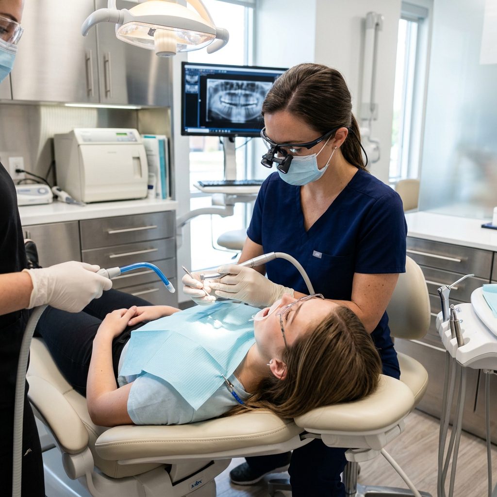 Dental crown preparation procedure at HCMC Dental