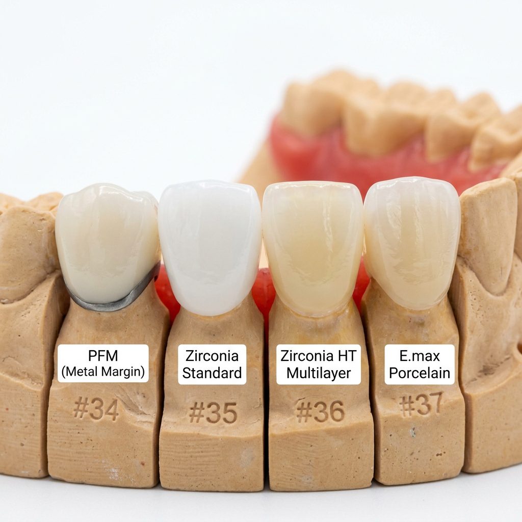 PFM crown replaced with E.max crown before and after