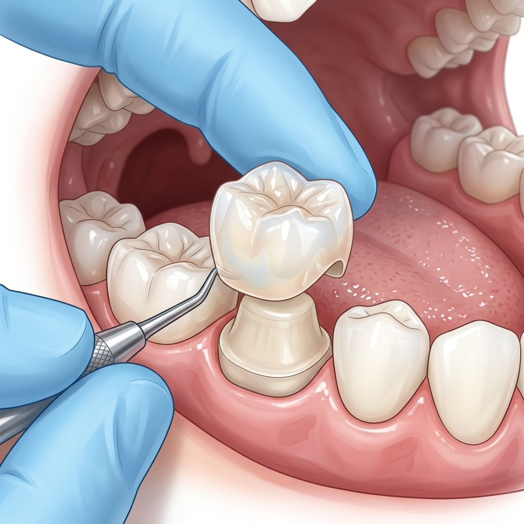 Crown re-cementation procedure at HCMC Dental