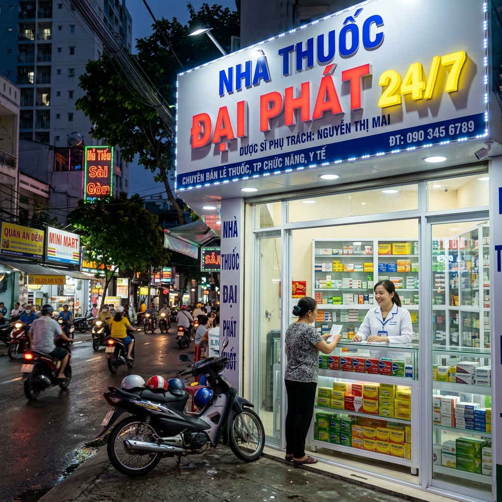 Vietnamese pharmacy Nha Thuoc for dental pain medication