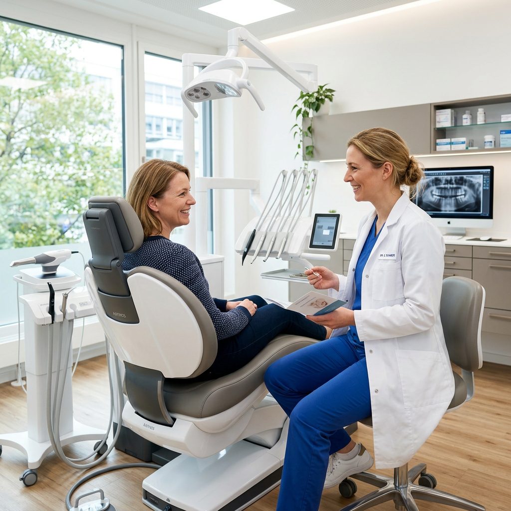 Adult patient having a general dentistry consultation with English-speaking dentist in District 1 Ho Chi Minh City