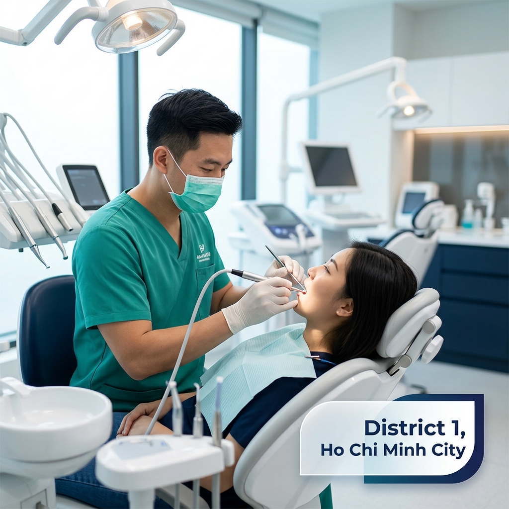 Gum disease periodontal treatment HCMC Dental with Dr. Cuong