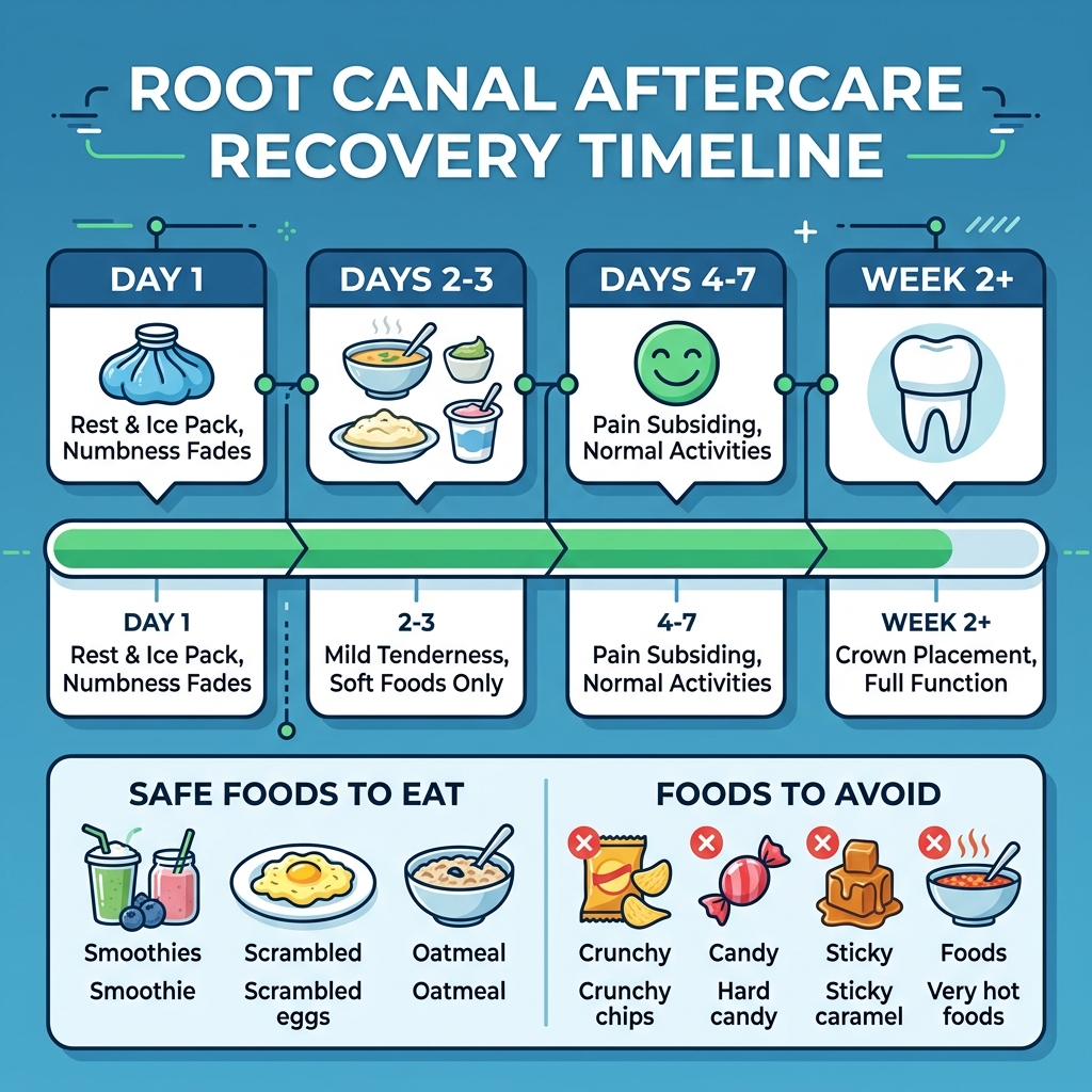 Root canal aftercare and recovery timeline