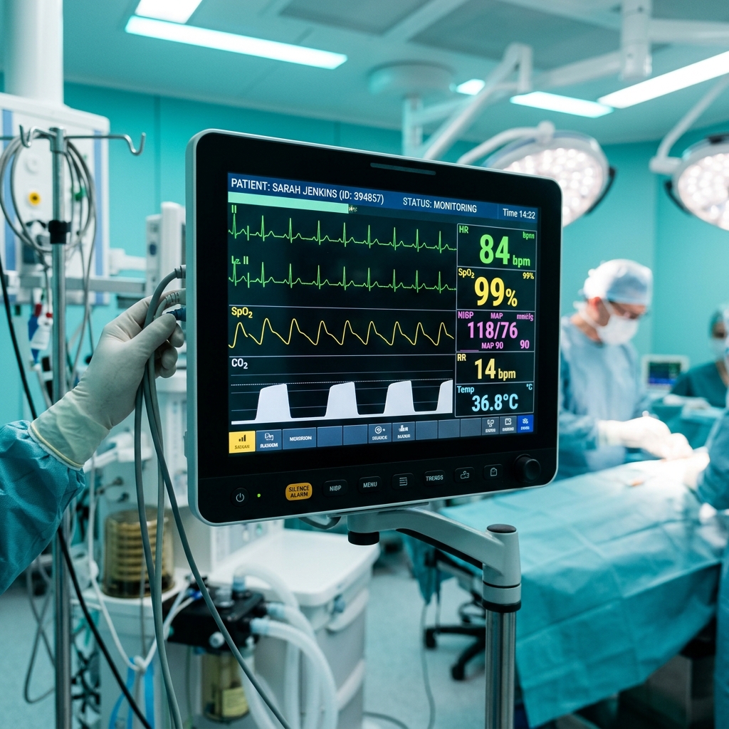 Vital signs monitoring equipment for dental sedation