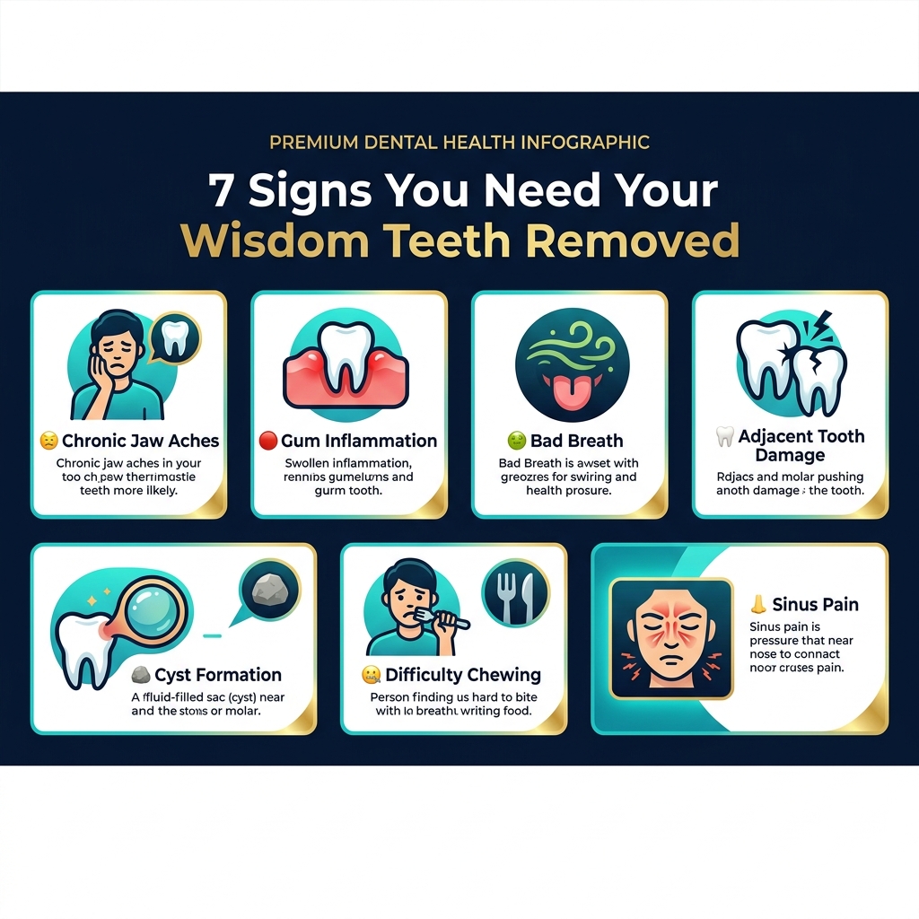 7 signs you need wisdom tooth extraction infographic