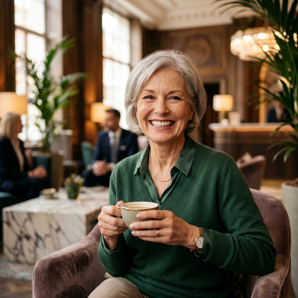 Happy Patient with Dental Implants