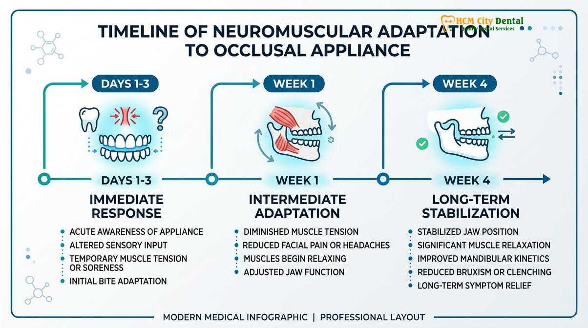 Visual illustration of Adjusting to TMJ Splint