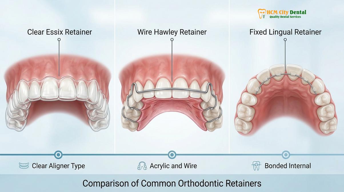 Visual illustration of affordable dental retainers Vietnam
