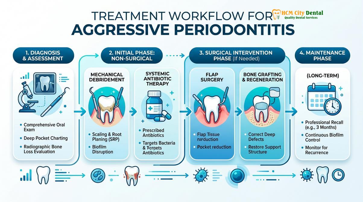 Summary diagram of aggressive periodontitis