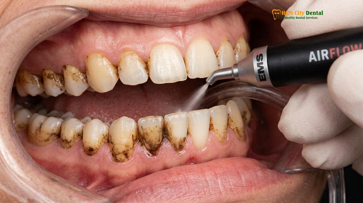 Visual description of Airflow Prophylaxis Stain Removal Vietnam