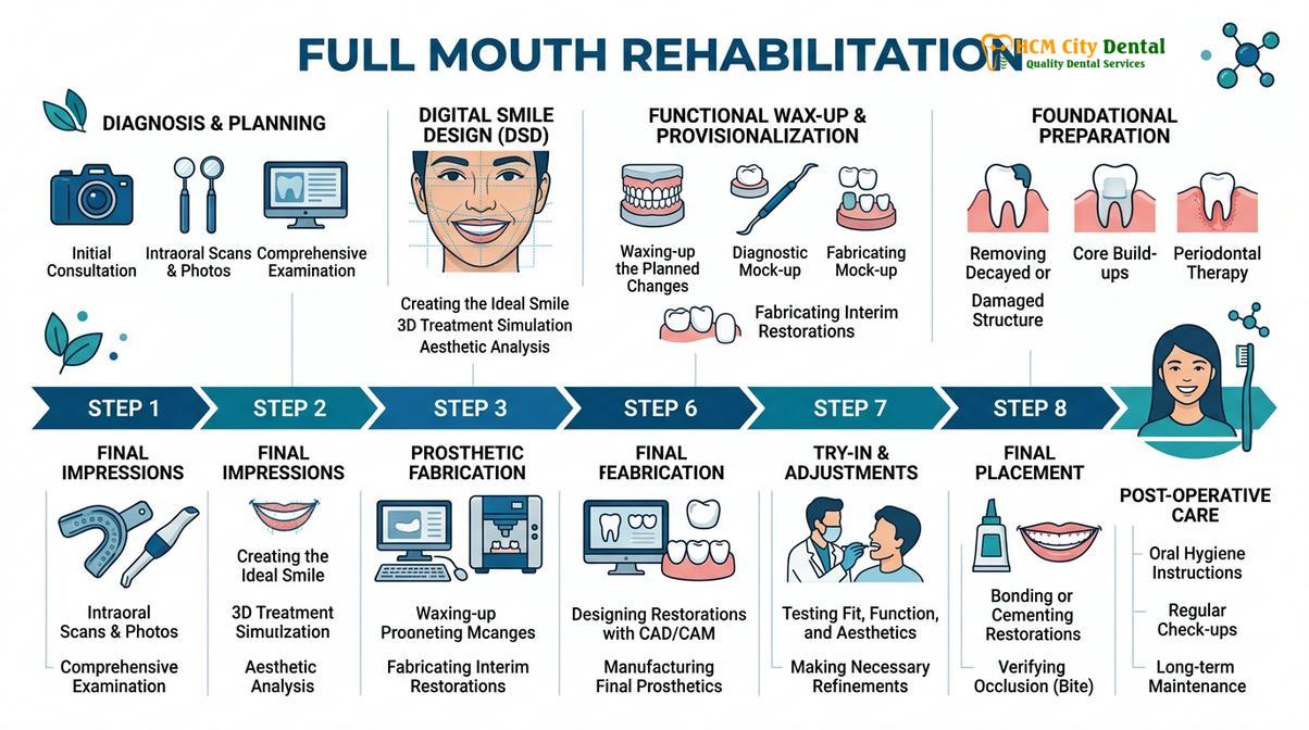 Summary diagram of hidden costs dental reconstruction vietnam