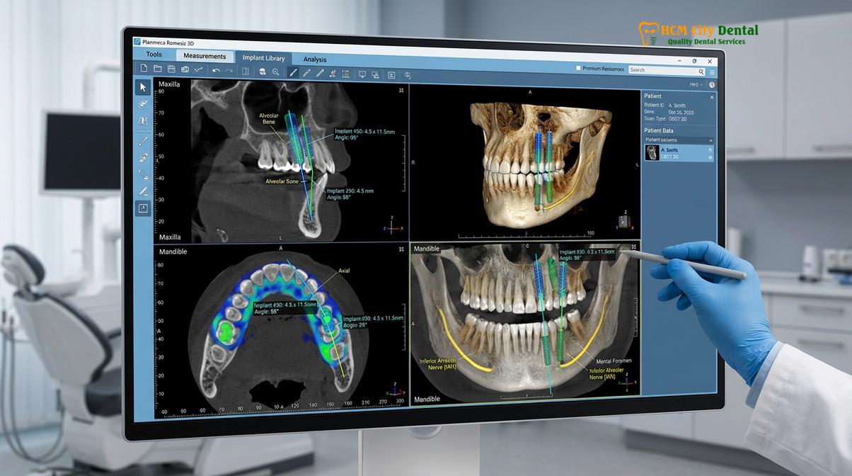 Clinical photography related to all on 4 vs full mouth crowns