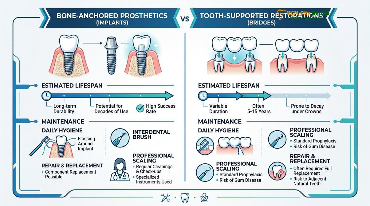 Summary diagram of all on 4 vs full mouth crowns