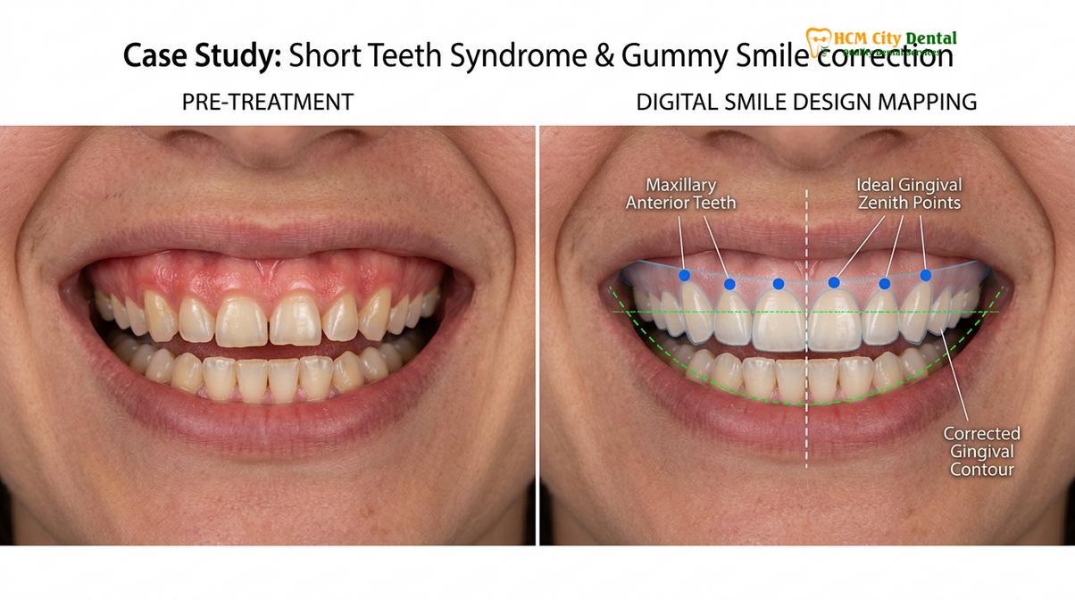 Visual description of Altered Passive Eruption Gums