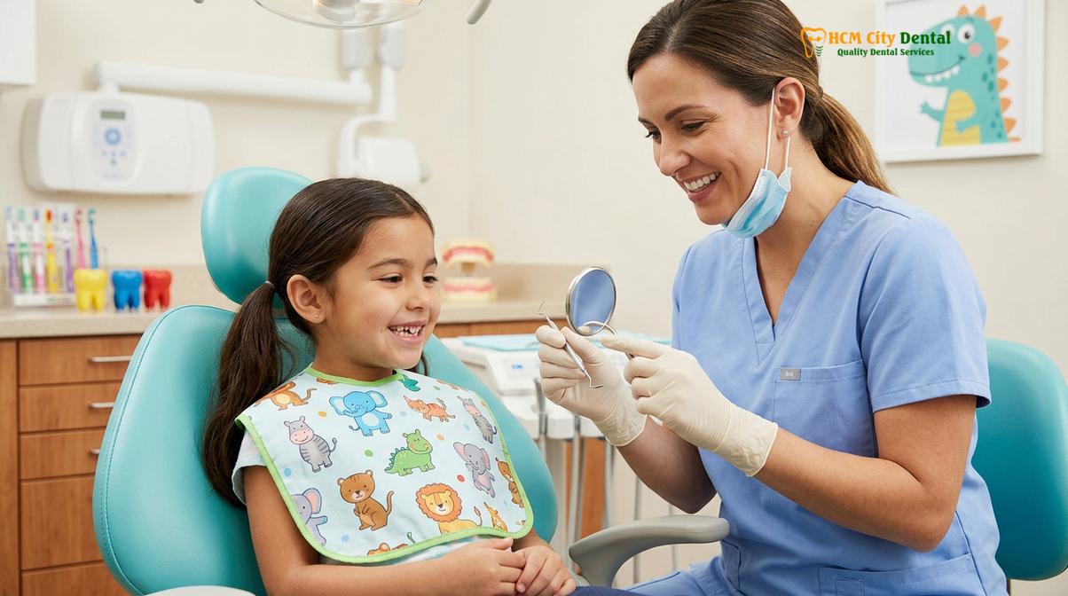Visual description of remove silver fillings safely child