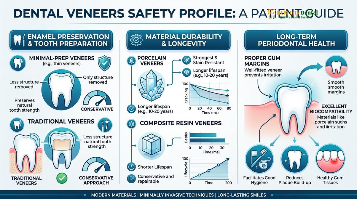 Summary diagram of are veneers safe