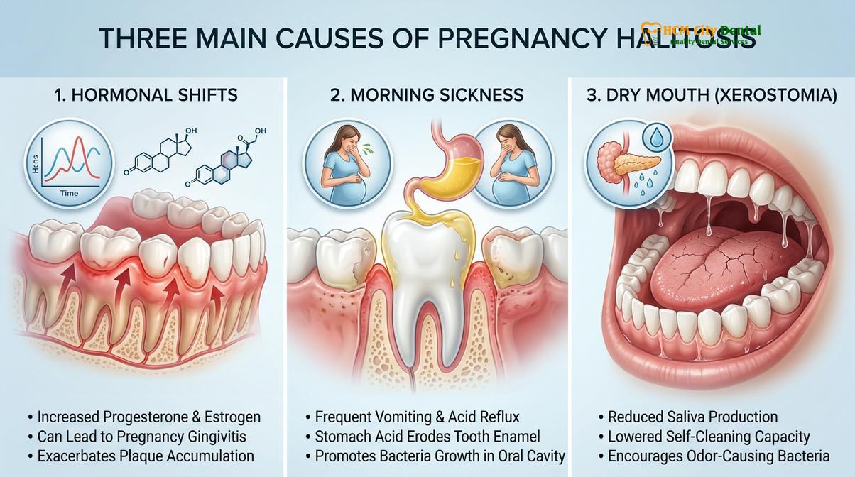 Visual description of bad breath during pregnancy