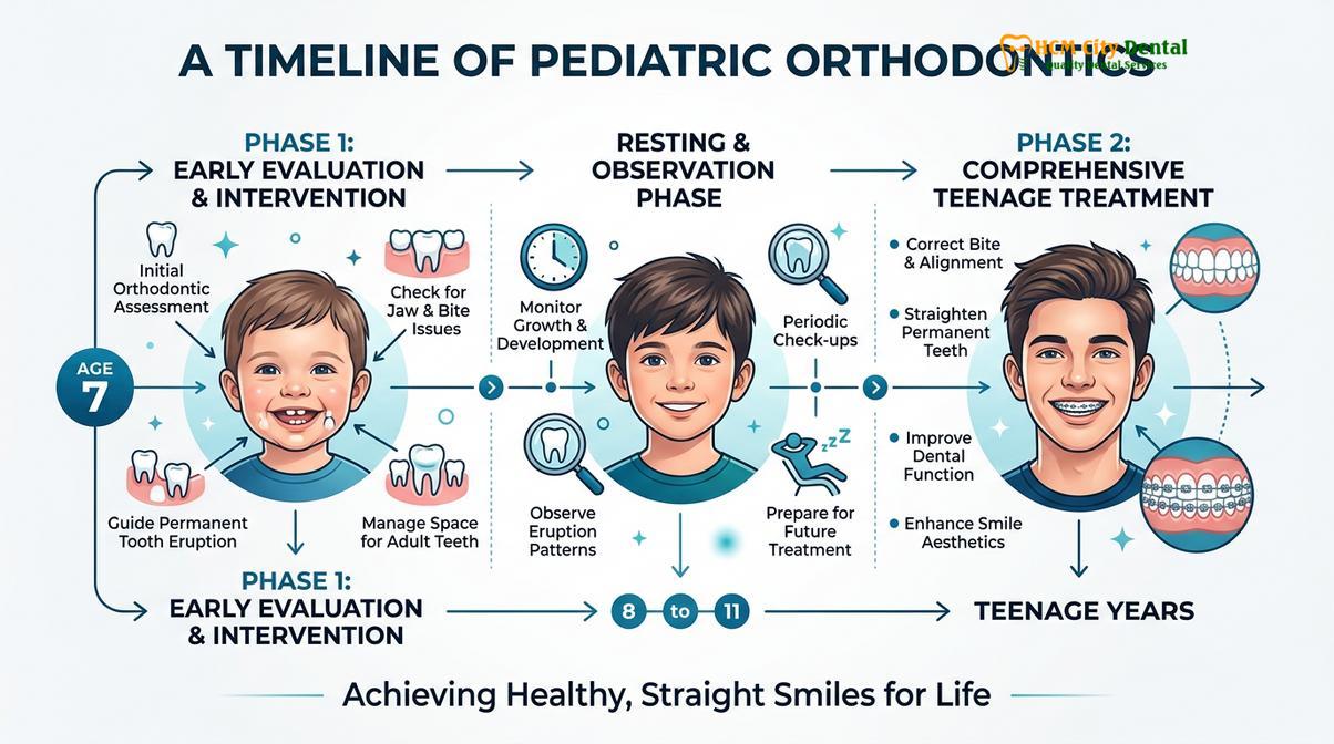 Summary diagram of Best Age for Kids First Orthodontic Evaluation