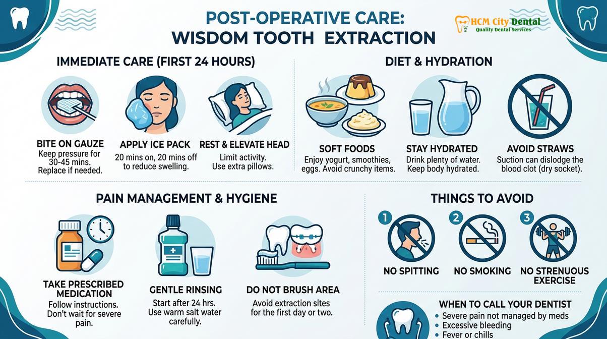 Summary diagram of best clinic wisdom teeth removal hcmc