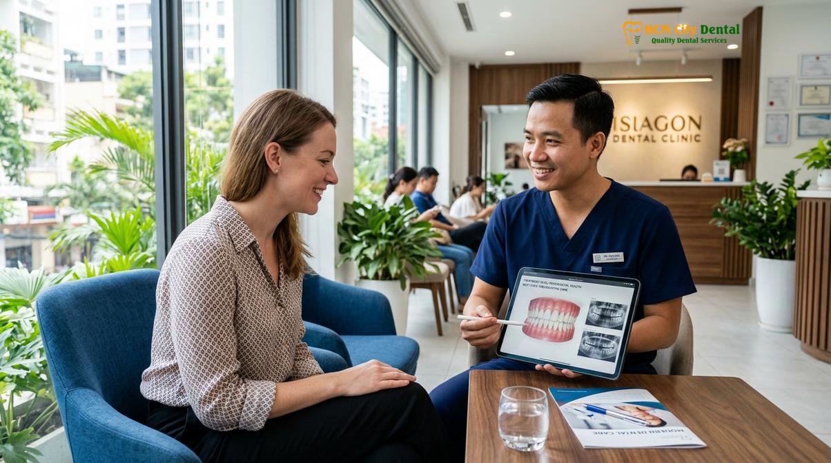Visual description of expat dental clinic Ho Chi Minh City