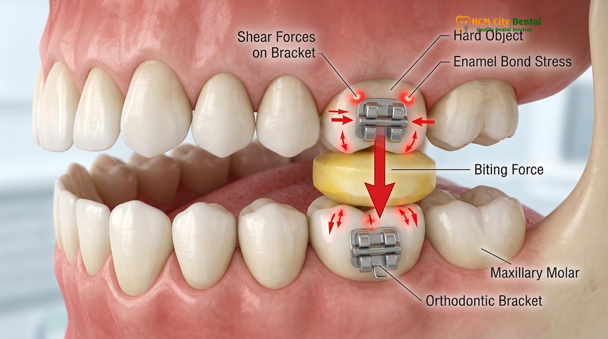 Visual description of best food for braces