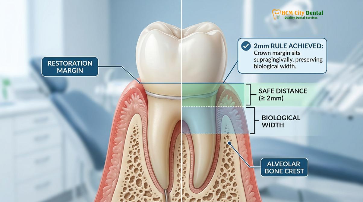 Visual description of Biological Width Gums