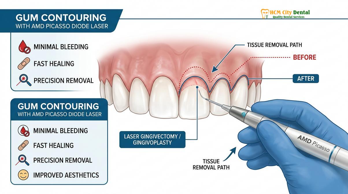 Summary diagram of Biological Width Gums
