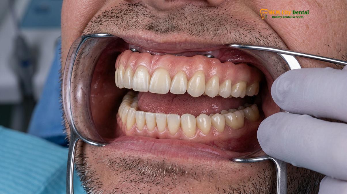 Visual description of bite collapse treatment