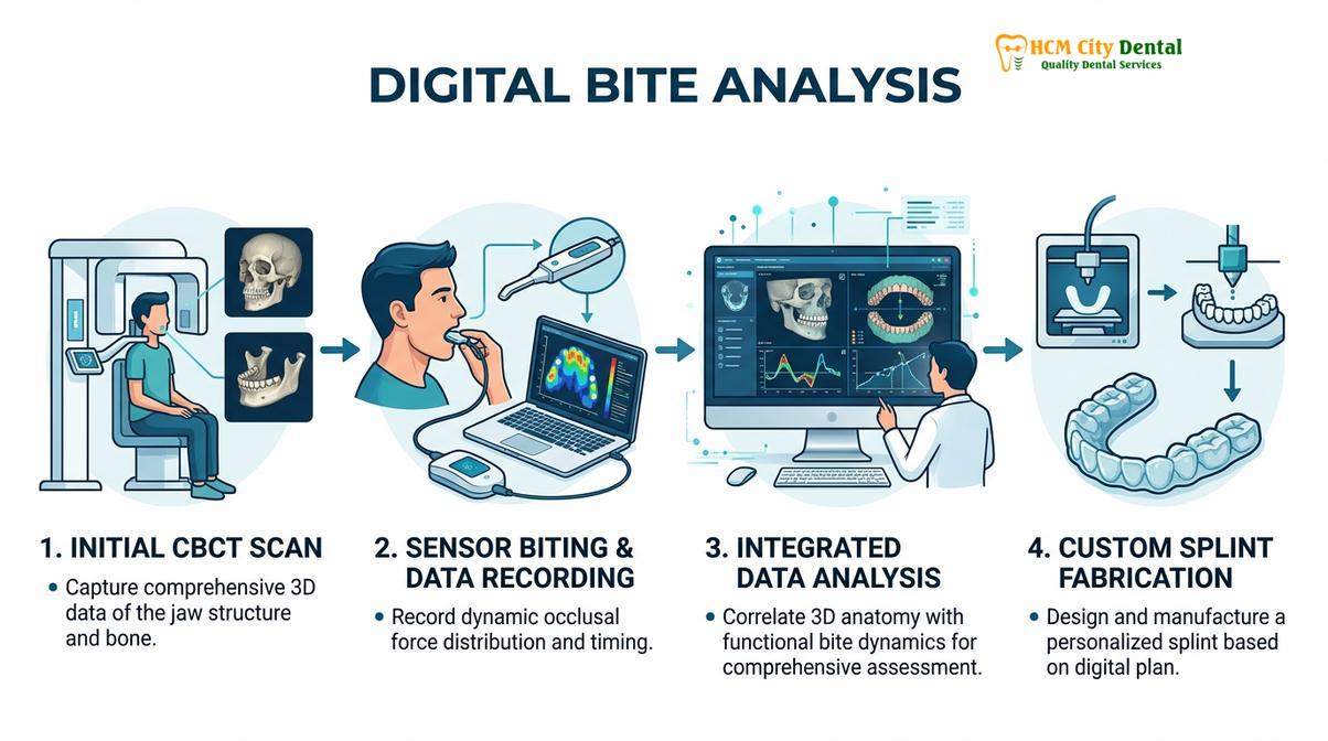 Summary diagram of Bite Analysis for TMJ Saigon