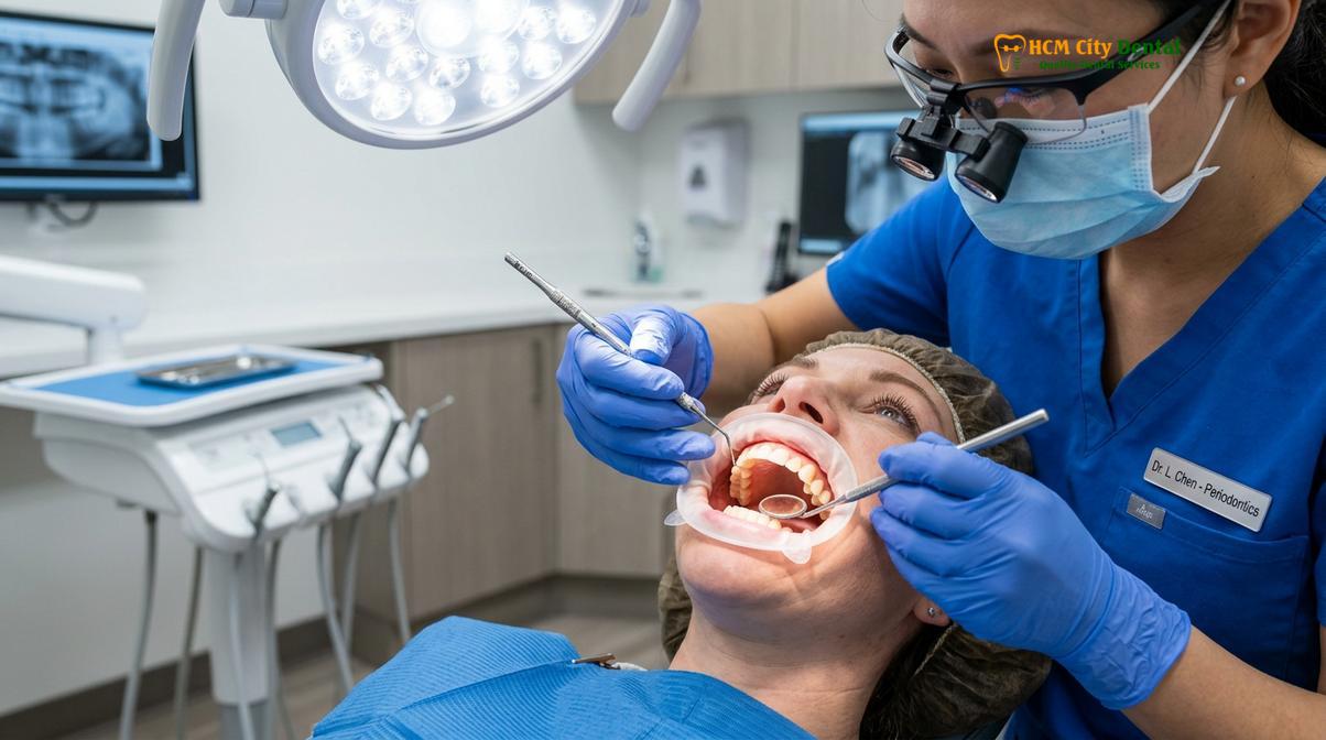 Clinical photography related to bleeding gums causes