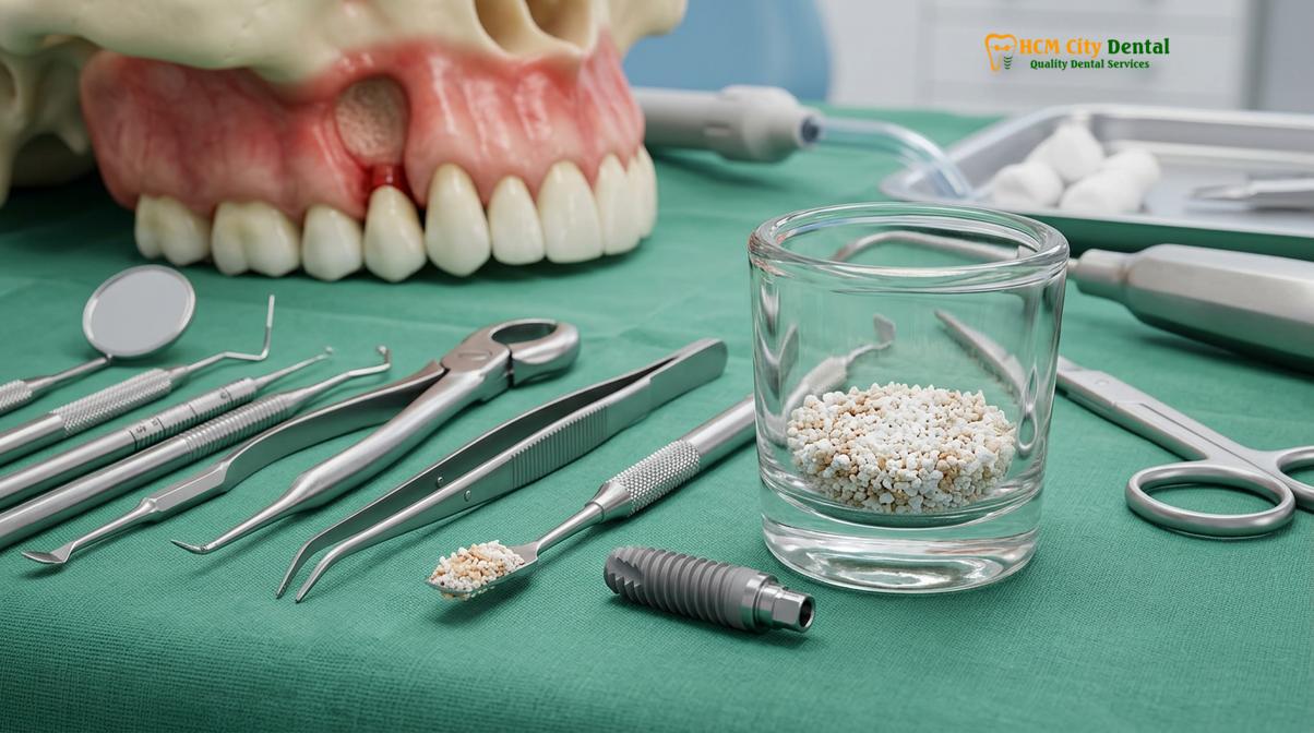 Clinical photography related to bone graft dental implant