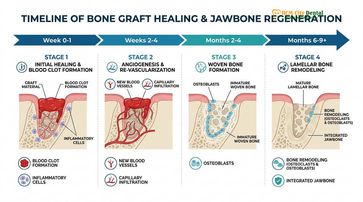 Visual illustration of bone graft gum disease