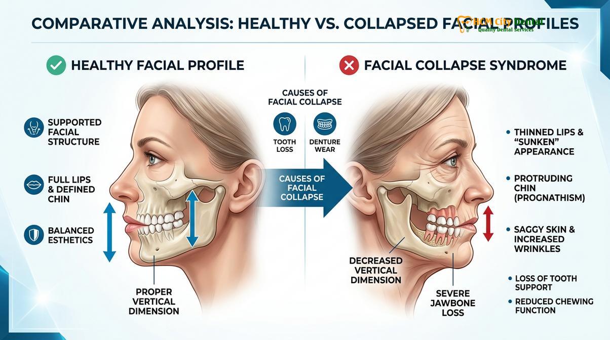 Visual illustration of Bone Loss After Tooth Loss