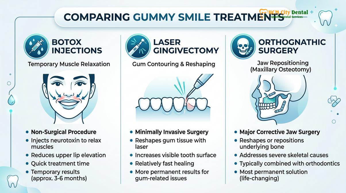 Summary diagram of Gummy Smile Botox Vietnam