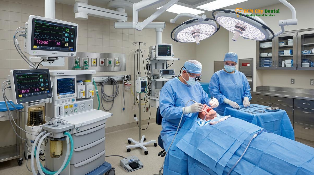 Visual description of wisdom teeth removal hospital or dentist