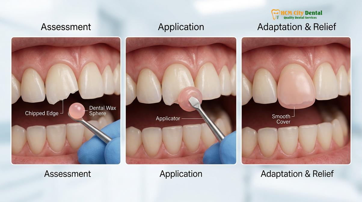 Clinical photography related to broken crown tooth