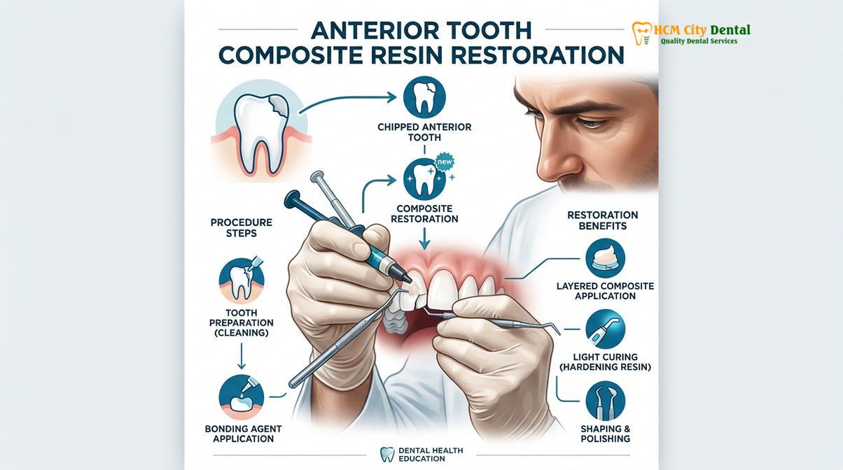 Summary diagram of broken crown tooth