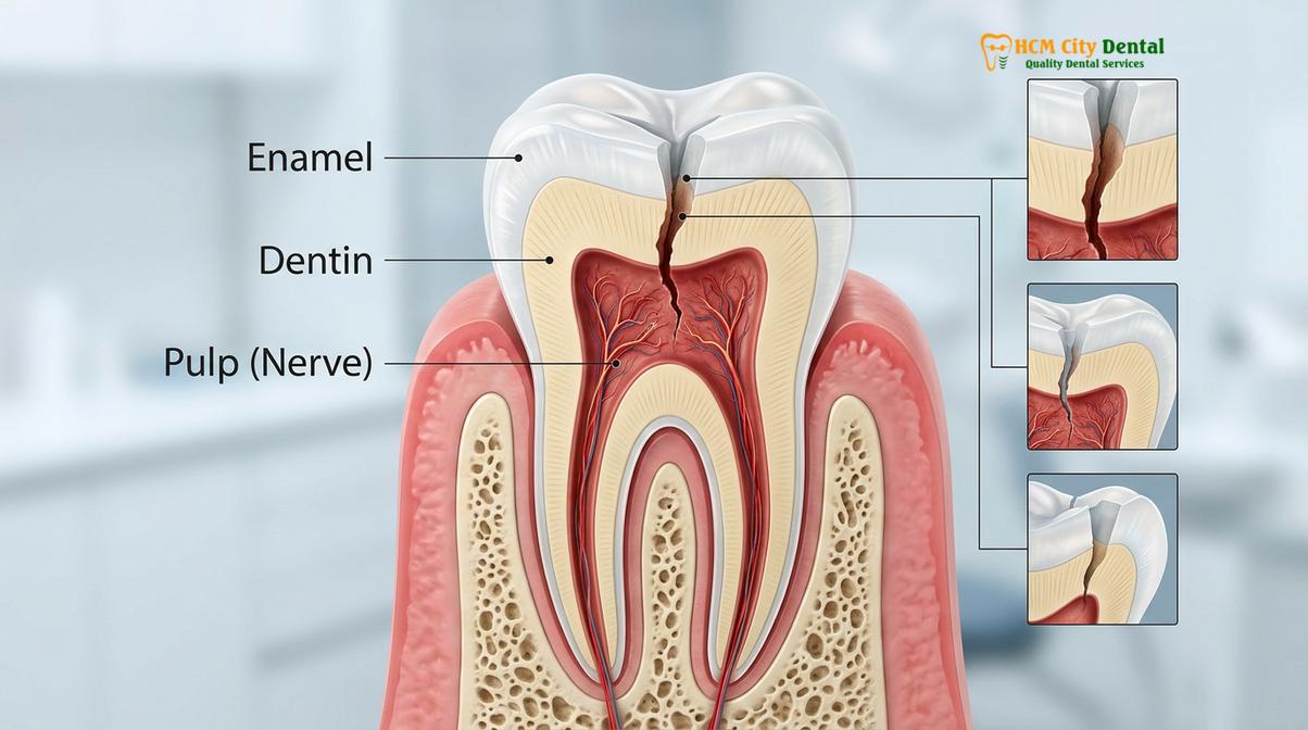 Clinical photography related to broken-tooth-vietnam-emergency