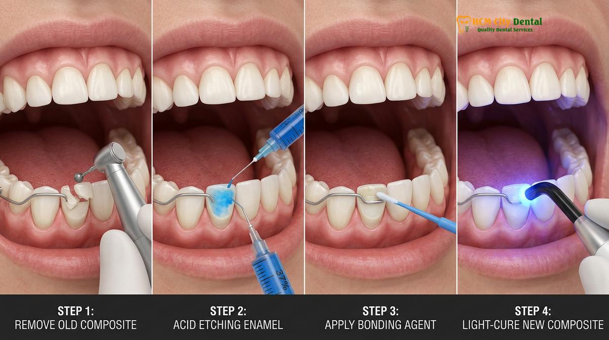 Visual description of broken wire on permanent retainer