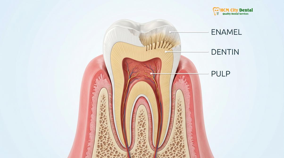 Visual description of brushing your teeth with coconut oil and baking soda