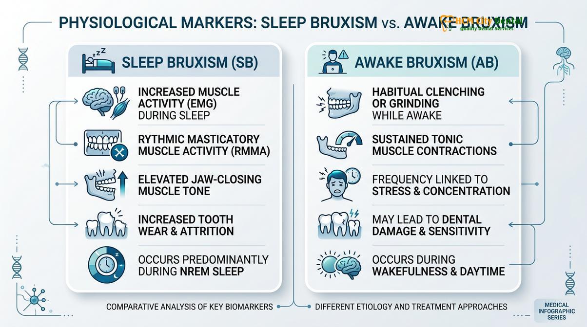 Summary diagram of Bruxism Causes and Stress