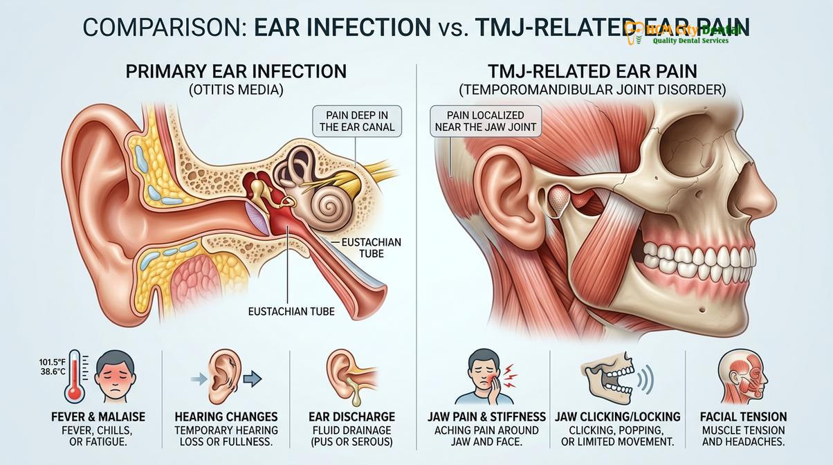 Visual description of bruxism ear pain tinnitus
