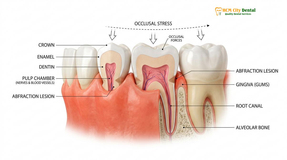 Clinical photography related to bruxism symptoms warning signs