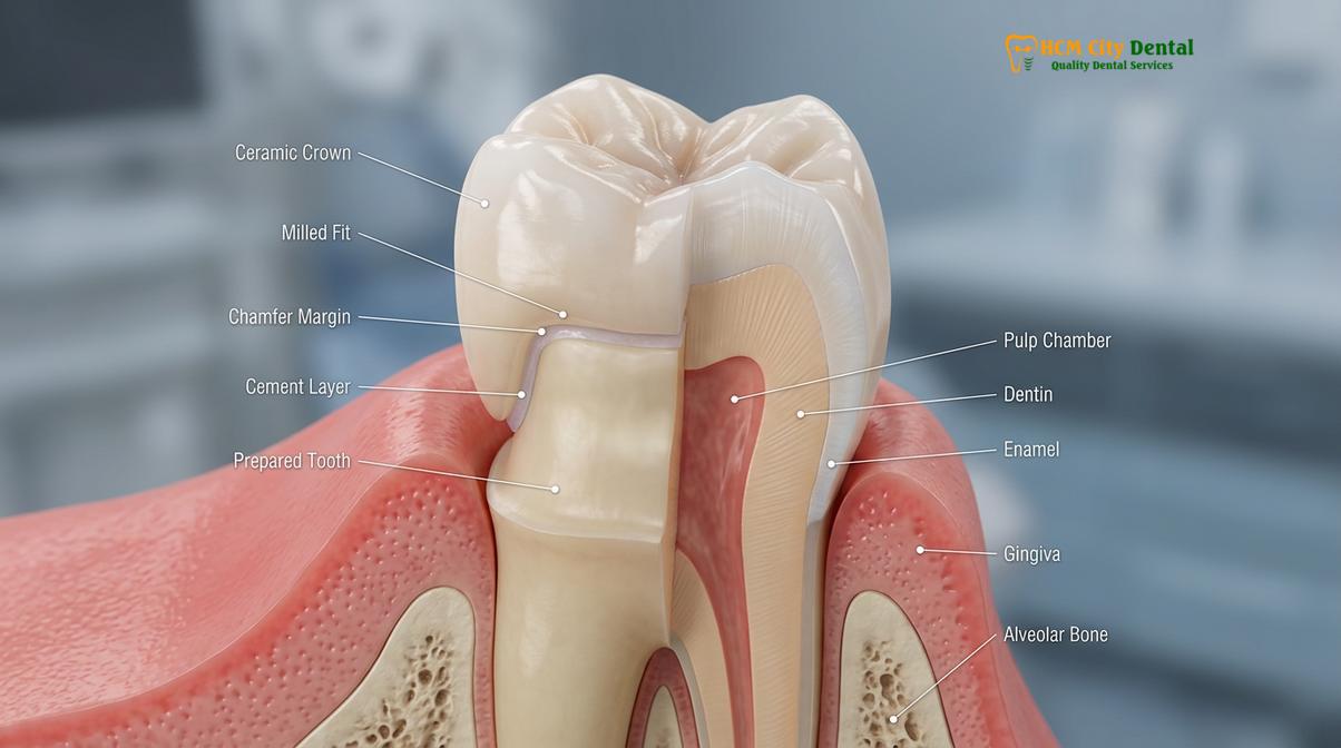 Clinical photography related to cad cam digital crowns vietnam
